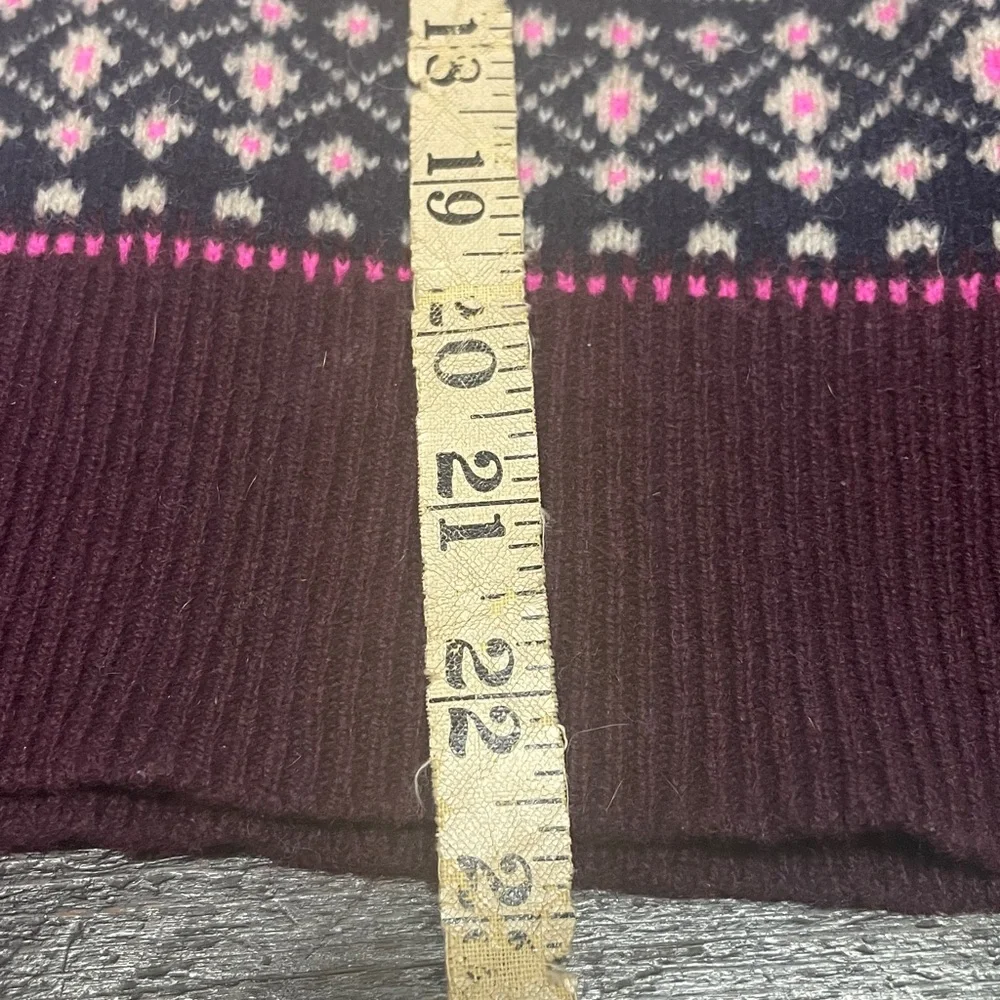 J. Crew Lambs Wool Sequin Fair Isle Sweater Size XSP